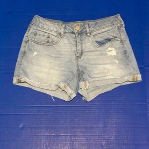 Cute distressed jean shorts